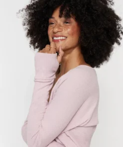 SPIRITUAL GANGSTER Travel Edit Ballet Rib Surplice Long Sleeve