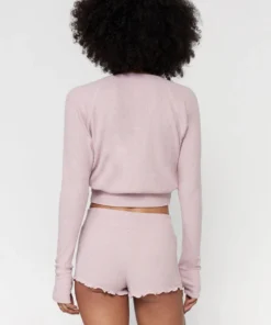 SPIRITUAL GANGSTER Travel Edit Ballet Rib Surplice Long Sleeve