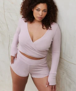 SPIRITUAL GANGSTER Ballet Rib Wrap Sweater