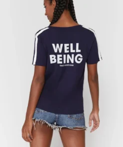 SPIRITUAL GANGSTER Wellbeing V Neck Ringer Tee