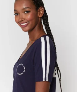 SPIRITUAL GANGSTER Wellbeing V Neck Ringer Tee