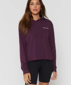 SPIRITUAL GANGSTER Vintage Terry Crop Hoodie Tops