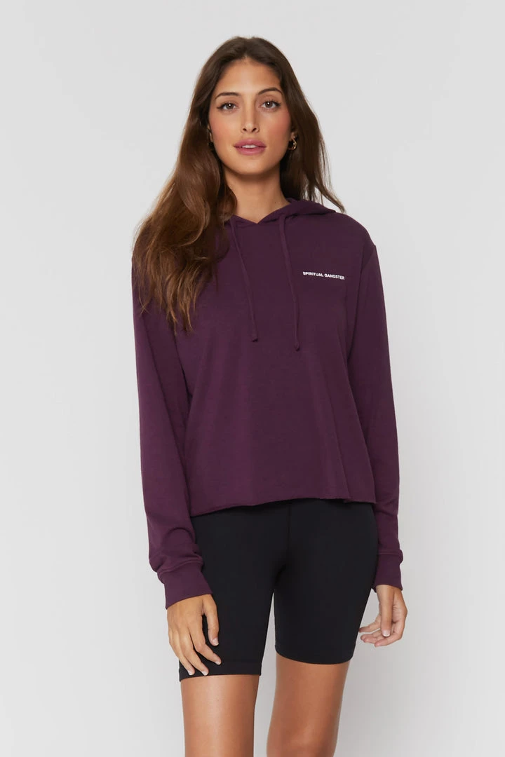 SPIRITUAL GANGSTER Vintage Terry Crop Hoodie Tops 4 SPIRITUAL GANGSTER Vintage Terry Crop Hoodie Tops