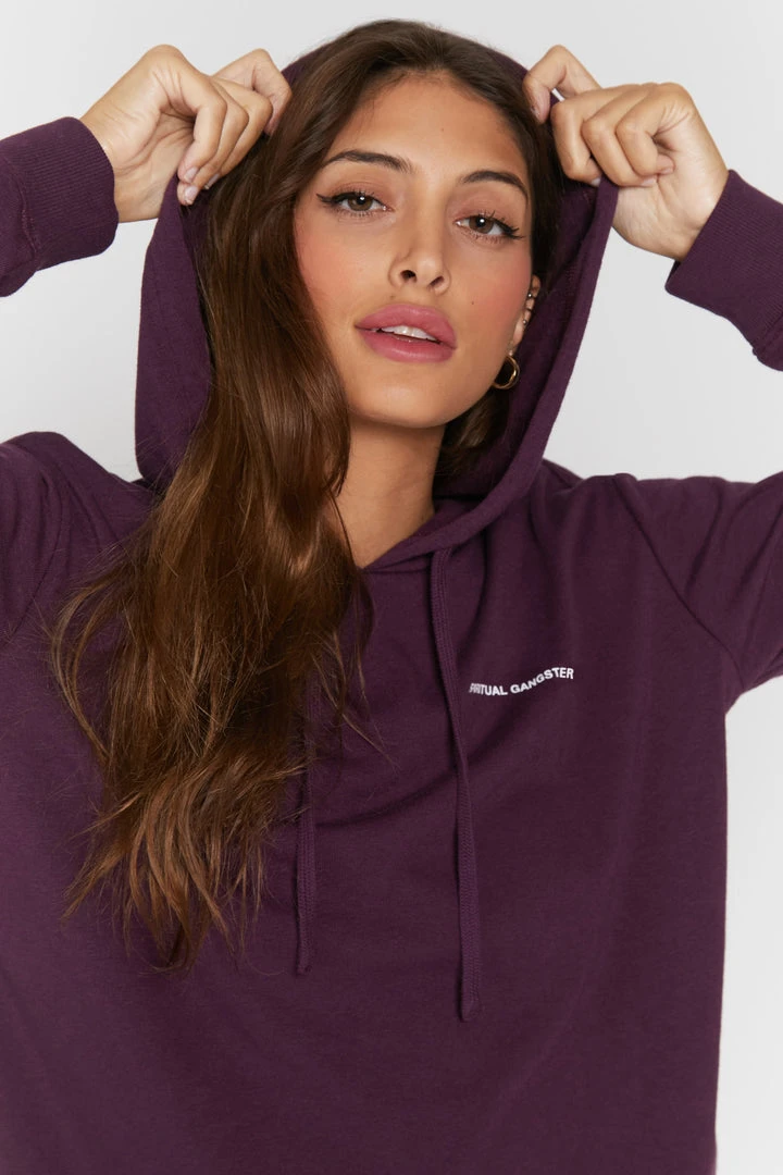 SPIRITUAL GANGSTER Vintage Terry Crop Hoodie Tops 3 SPIRITUAL GANGSTER Vintage Terry Crop Hoodie Tops