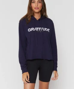 SPIRITUAL GANGSTER Gratitude Crop Hoodie Graphic Shop