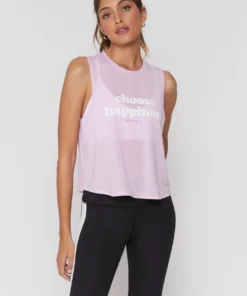 SPIRITUAL GANGSTER Happiness Active Crop Tank