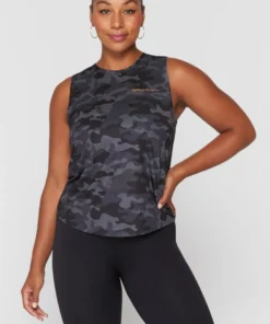 SPIRITUAL GANGSTER Camo Active Muscle Tank Tops