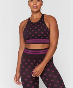 SPIRITUAL GANGSTER Jacquard Seamless High Neck Bra Tops