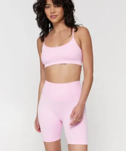 SPIRITUAL GANGSTER Wide Rib Seamless Scoop Bra Tops