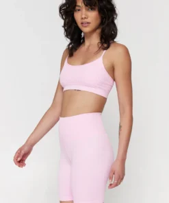 SPIRITUAL GANGSTER Wide Rib Seamless Scoop Bra Tops