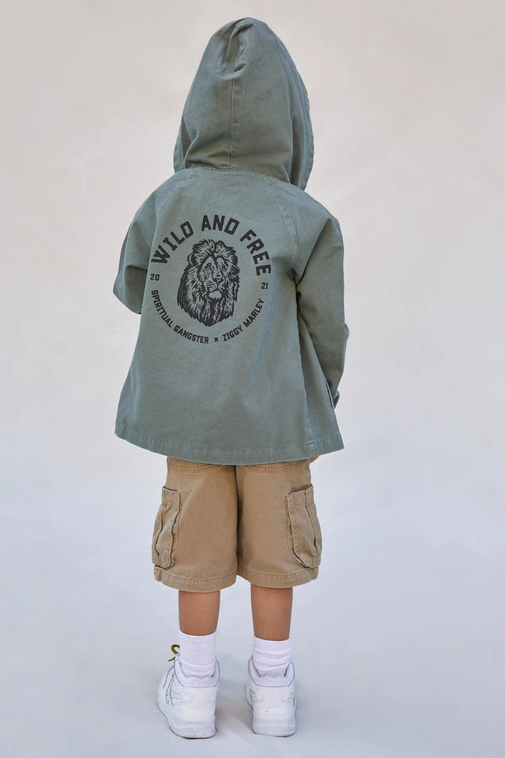 SPIRITUAL GANGSTER Ziggy Marley X SG Kids Hooded Military Jacket Kids Shop 4 SPIRITUAL GANGSTER Ziggy Marley X SG Kids Hooded Military Jacket Kids Shop