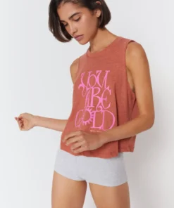 SPIRITUAL GANGSTER You Are Gold Crop Tank