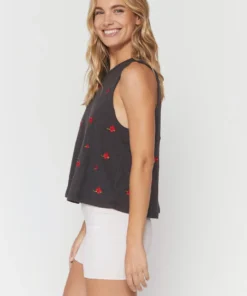 SPIRITUAL GANGSTER Tops Embroidered Crop Tank 10 SPIRITUAL GANGSTER Tops Embroidered Crop Tank