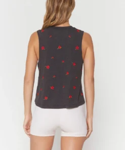 SPIRITUAL GANGSTER Tops Embroidered Crop Tank 12 SPIRITUAL GANGSTER Tops Embroidered Crop Tank