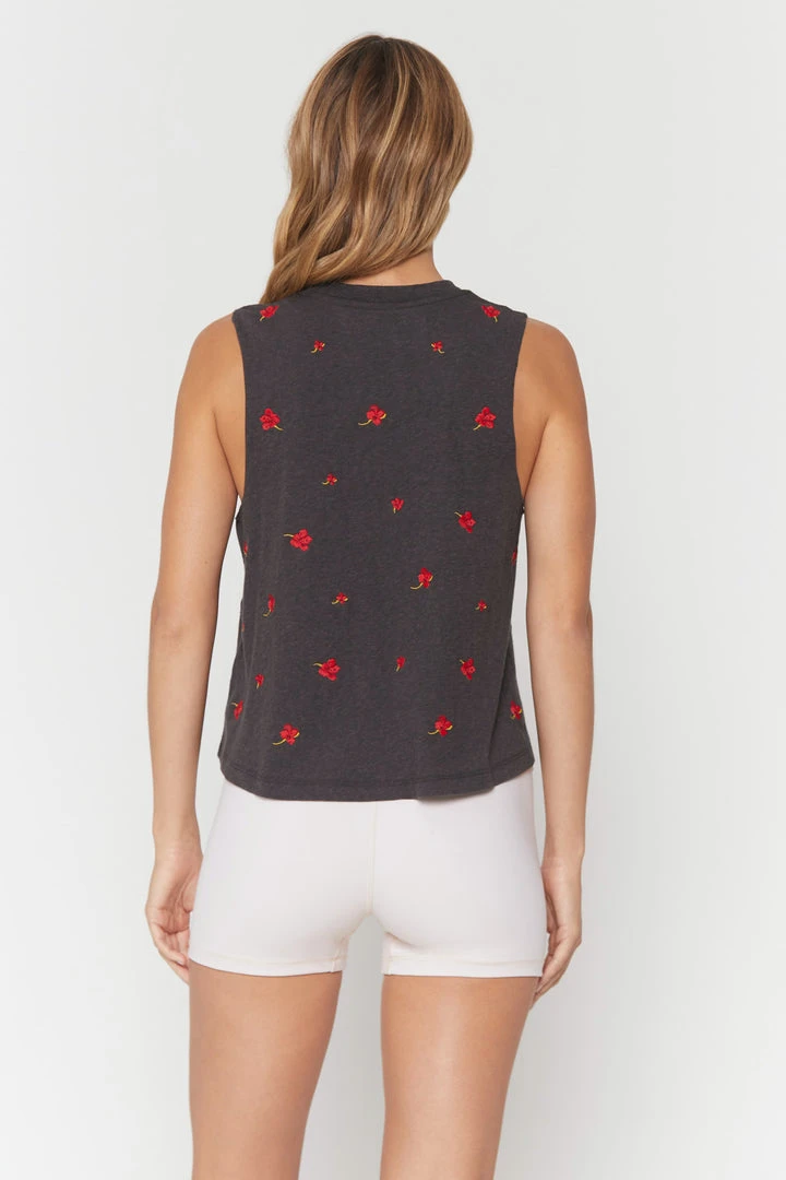 SPIRITUAL GANGSTER Tops Embroidered Crop Tank 7 SPIRITUAL GANGSTER Tops Embroidered Crop Tank