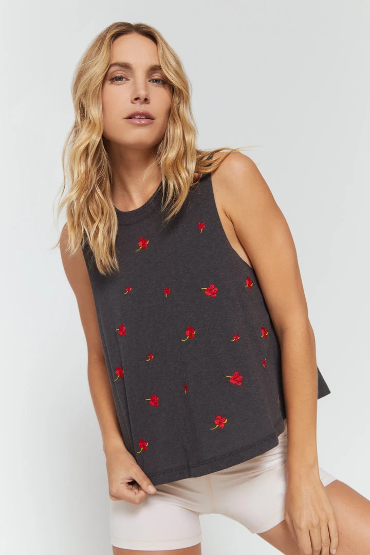 SPIRITUAL GANGSTER Tops Embroidered Crop Tank 8 SPIRITUAL GANGSTER Tops Embroidered Crop Tank
