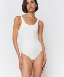 SPIRITUAL GANGSTER Rib Scoop Neck Bodysuit