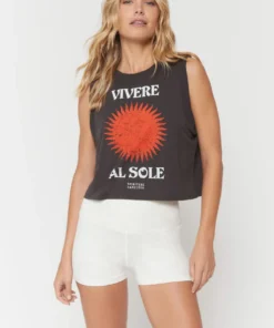 SPIRITUAL GANGSTER Summer 2022 Catalog Vivere Al Sole Box Crop Tank