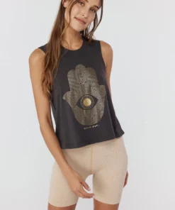 SPIRITUAL GANGSTER Hamsa Crop Tank