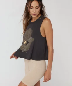 SPIRITUAL GANGSTER Hamsa Crop Tank