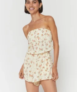 SPIRITUAL GANGSTER Summer 2022 Catalog Strapless Challis Romper
