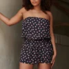 SPIRITUAL GANGSTER Summer 2022 Catalog Strapless Challis Romper
