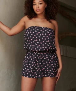 SPIRITUAL GANGSTER Summer 2022 Catalog Strapless Challis Romper