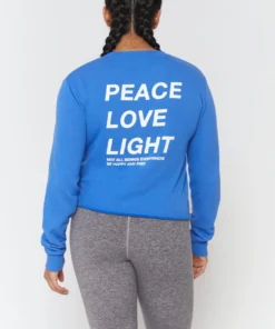 SPIRITUAL GANGSTER Peace Crop Sweatshirt Summer 2022 Catalog