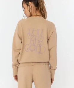 SPIRITUAL GANGSTER You Are Gold Bridget Raglan Sweatshirt