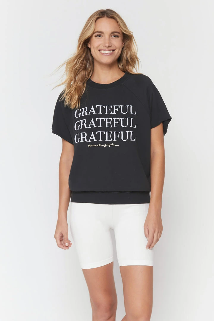 SPIRITUAL GANGSTER Graphic Shop Grateful Short Sleeve Sweatshirt 5 SPIRITUAL GANGSTER Graphic Shop Grateful Short Sleeve Sweatshirt