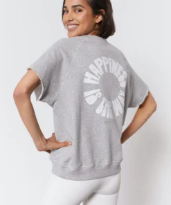 SPIRITUAL GANGSTER Happiness Short Sleeve Sweatshirt