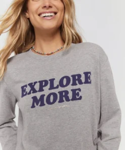 SPIRITUAL GANGSTER Graphic Shop Explore Crop Sweatshirt