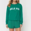 SPIRITUAL GANGSTER Bella Vita Crop Sweatshirt Graphic Shop