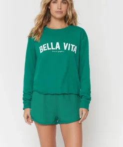 SPIRITUAL GANGSTER Bella Vita Crop Sweatshirt Graphic Shop