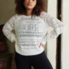 SPIRITUAL GANGSTER Amore Crochet Sweater 2 SPIRITUAL GANGSTER Amore Crochet Sweater