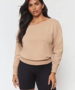 SPIRITUAL GANGSTER Vida Off Shoulder Terry Sweatshirt