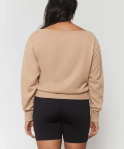 SPIRITUAL GANGSTER Vida Off Shoulder Terry Sweatshirt