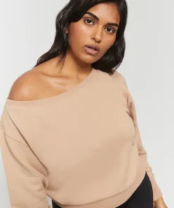 SPIRITUAL GANGSTER Vida Off Shoulder Terry Sweatshirt