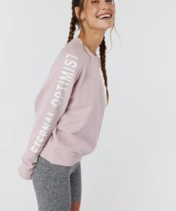 SPIRITUAL GANGSTER Eternal Optimist Bridget Raglan Sweatshirt Graphic Shop