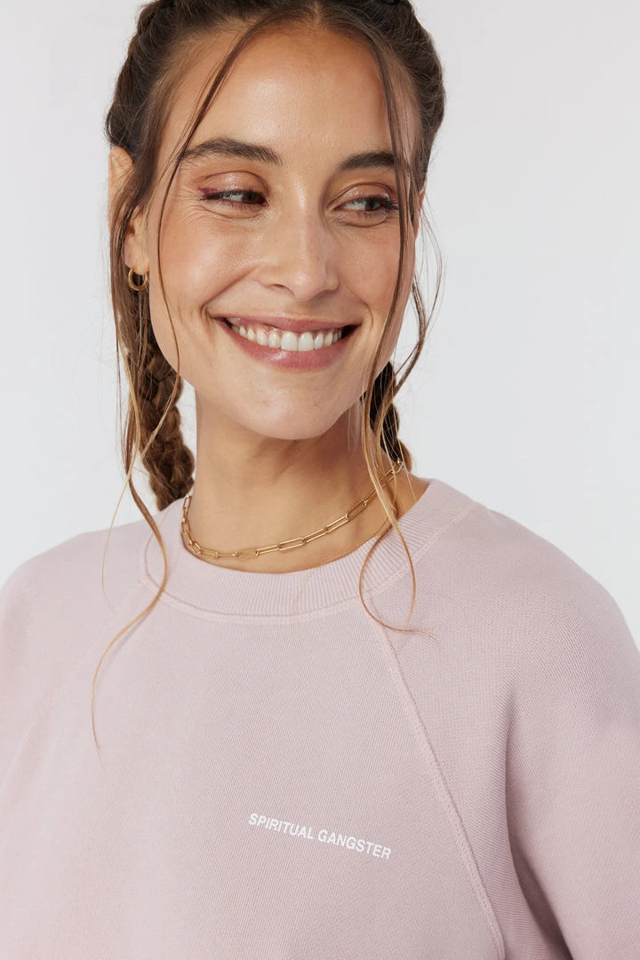 SPIRITUAL GANGSTER Eternal Optimist Bridget Raglan Sweatshirt Graphic Shop 7 SPIRITUAL GANGSTER Eternal Optimist Bridget Raglan Sweatshirt Graphic Shop