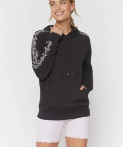 SPIRITUAL GANGSTER Embroidered Pullover Hoodie Tops