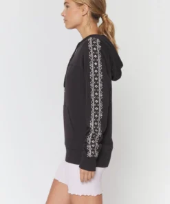 SPIRITUAL GANGSTER Embroidered Pullover Hoodie Tops