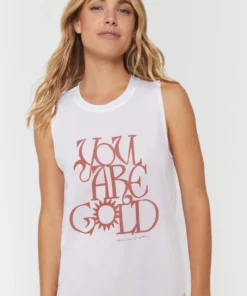 SPIRITUAL GANGSTER Golden Active Muscle Tank