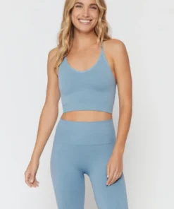 SPIRITUAL GANGSTER Summer 2022 Catalog Icon Seamless T-Back Sports Bra