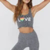 SPIRITUAL GANGSTER Love Amor Seamless Crop Tank